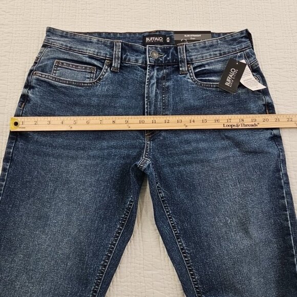 Buffalo David Bitton Evan Jeans Men's 32x32 NEW Medium Wash Straight Stretch NWT - Picture 11 of 16